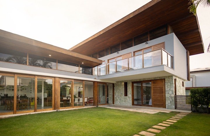 A modern family home financed with a home loan