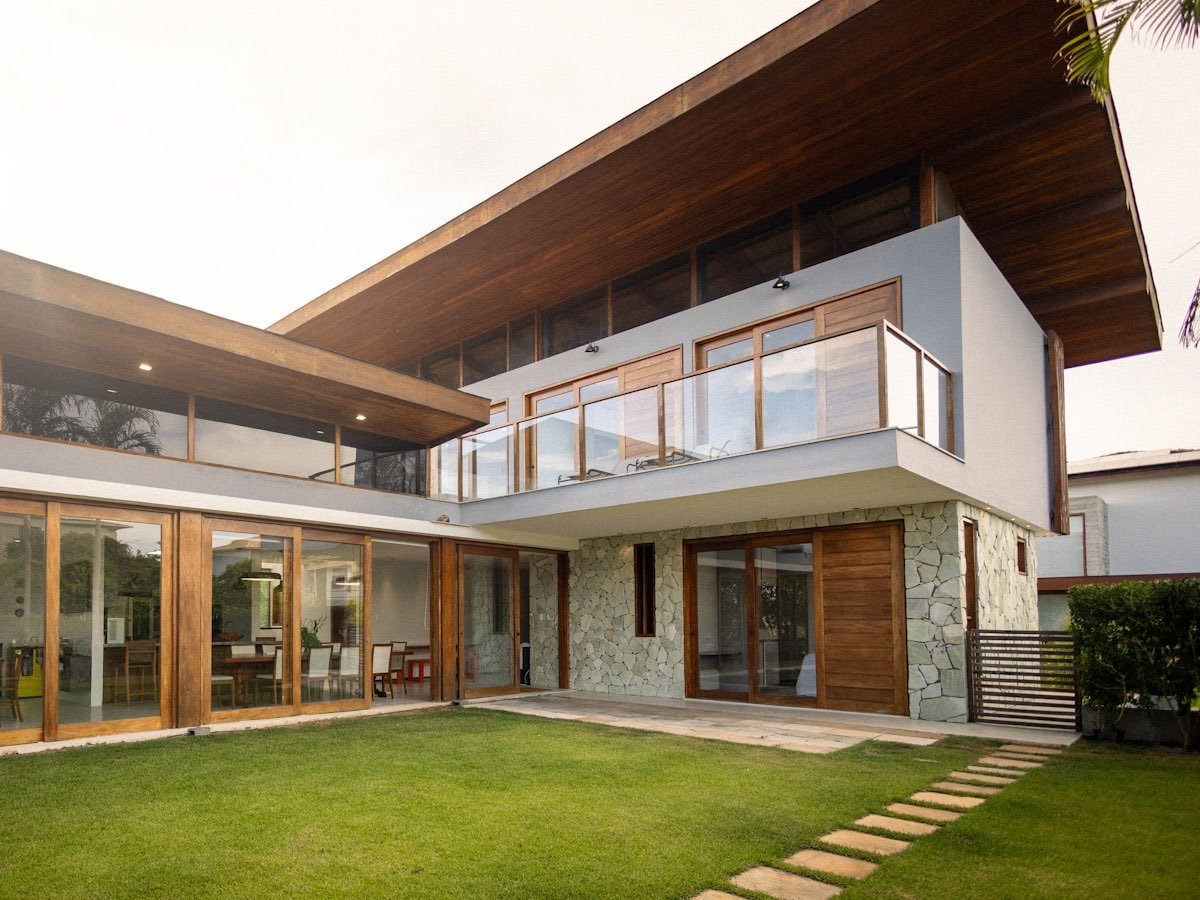 A modern two-storey family home of the kind financed with a home loan