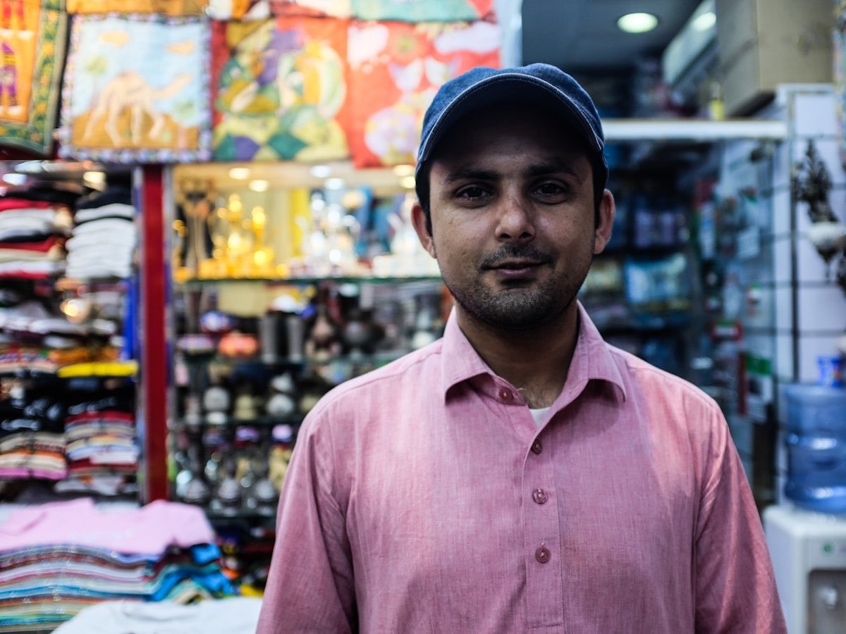 The owner of a micro enterprise in his own shop